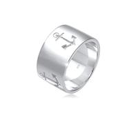 Elli Ring Damen Bandring Anker Motiv Maritim in 925 Sterling Silber