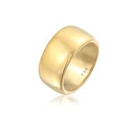 Elli Premium Fingerring »Breit Schlicht Bandring Trend 925 Sterling Silber«, Bandring, Gold SIZE,52|54|56|58