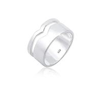 Elli - Bandring Geo Cut-Out Basic Trend 925 Silber Figa Ringe Damen
