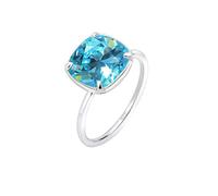 Elli Ring Damen Bandring Geo mit Kristall Blau in 925 Sterling Silber
