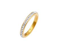 Elli Ring Damen Bandring mit Kristallen in 925 Sterling Silber