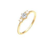 Elli Ring Damen Bandring Synthetische Perlen in 925 Sterling Silber