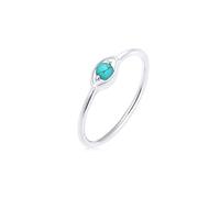 ELLI Ring Böser Blick Talisman Mit Howlith In 925 Sterling Silber Vergoldet für Damen - 56