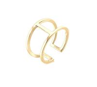Elli Ring Damen Geo Minimal Trend in 925 Sterling Silber vergoldet