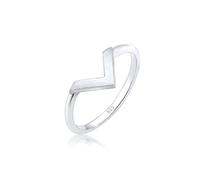 Elli Geo V-Form Basic Matt Minimal Trend 925 Silber 54 Damen