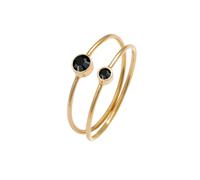 Elli, Ring 2er Set Kristalle 925 Sterling Silber in gold, Schmuck für Damen Gr. 46 mm