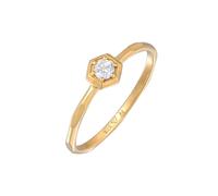 Elli - Zirkonia Octagon Solitär 925 Silber Ringe 1 ct Damen