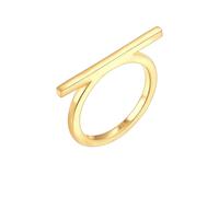 Elli Ring Damen Geo Minimal Blogger Trend Edgy in 925 Sterling Silber