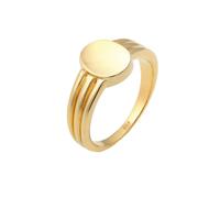 ELLI Damen Ring Siegelring, Trend gold, Größe 58, 4427090 Gold 58