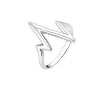 Elli Pierścień Geo Herzschlag 925 Sterling Silber 54 mm Damen