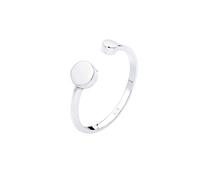 Elli Fingerring »Kreis Geo Look Verstellbar Offen Basic 925 Silber«, Geo