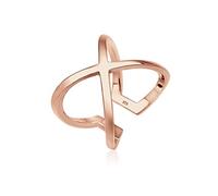 Elli, Ring Kreuz Blogger Geo Trend 925 Sterling Silber in gold, Schmuck für Damen Gr. verstellbar