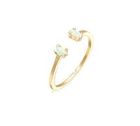 Elli, Ring Oval Geo Opal Offen Verstellbar 925 Silber Beau in gold, Schmuck für Damen Gr. verstellbar