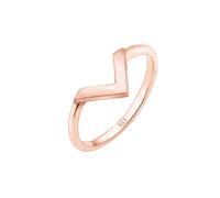 Ring Geo V-Form Basic Matt Minimal Trend 925 Silber Elli Rosegold 56 (Artikelnummer: 4N254/60X56)