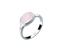 Elli Ring Damen Rosenquarz Solitär Basic in 925 Sterling Silber