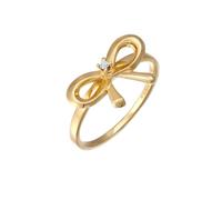 Elli Ring Damen Schleife Trend mit Diamant (0.015 ct.) 925 Silber