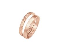 Elli 2er Set Bandring Basic Organic-Look 925 Silber 56 Damen
