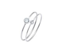 Ring Set Basic Trend Kristalle 925 Silber Elli Silber 44 (Artikelnummer: 4O094/90X44)