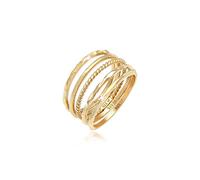 Ring-Set ELLI "Stapelring Stacking Boho Set (5 tlg.) 925 Sterling Silber" Gr. 60, gold, Fingerringe, Damen, 60mm, ohne Stein, Silber 925 (Sterlingsilber) (56626750-60) gold