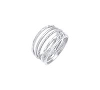 Elli, Ring Stapelringe Stacking Bandring 5er Set 925 Silber in silber, Schmuck für Damen Gr. 56 mm