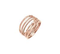 Ring-Set ELLI "Stapelring Stacking Boho Set (5 tlg.) 925 Sterling Silber" Gr. 62, rosa (rosegold), Fingerringe, Damen, 62mm, ohne Stein, Silber 925 (Sterlingsilber) (19320435-62) rosegold