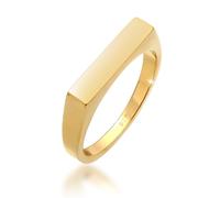 Elli Ring Damen Siegel Eckig Geo Design Basic in 925 Sterling Silber (58)