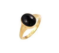 ELLI Damen Ring Edelstein Ring gold / schwarz, Größe 58, 5596330 Gold / Schwarz 58
