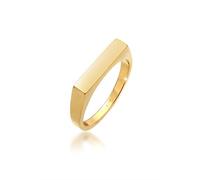 Elli Ring Damen Siegel Eckig Geo Design Basic in 925 Sterling Silber