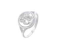 Elli Siegelring Coin Antik Münze 925 Silber 54 Damen