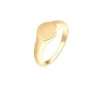 Elli Ring Damen Siegelring Matt Trend in 925 Sterling Silber Vergoldet