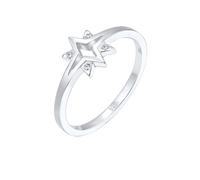 Elli Ring Damen Sterne Starburst mit Kristallen in 925 Sterling Silber