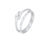 Elli, Ring Knoten Verknotet Trend Basic 2er Set 925 Silber in silber, Schmuck für Damen Gr. 56 mm