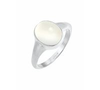 Elli Siegelring Mondstein Oval 925 Silber 56 Damen