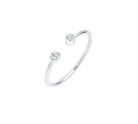 Elli Ring Damen Solitär Statement mit Kristalle in 925 Sterling Silber