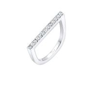 Elli Ring Damen Stacking mit Kristallen Geo in 925 Sterling Silber