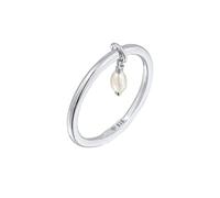 Elli Ring Damen Stapel Basic mit Süßwasserzuchtperle 925 Silber