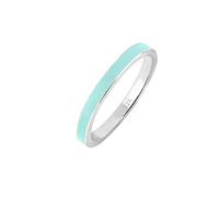 Elli Fingerring »Stapelring Basic Emaille 925 Silber«, Bandring, Hellblau SIZE,52|54|56|58
