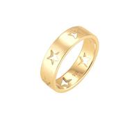 Elli, Ring Sterne Astro Cut Out Bandring 925 Sterling Silber in gold, Schmuck für Damen Gr. 56 mm