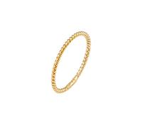 Elli Ringe - Ring Basic Twisted Gedreht Minimal Look 375 Gelbgo - Gr. 56 MM - in Gold - für Damen