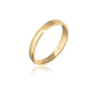 Elli, Ring Basic Bandring Trend 925 Sterling Silber in gold, Schmuck für Damen Gr. 56 mm