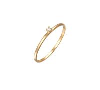 Elli Ring Damen Verlobungsring Basic mit laborgezüchtetem Diamant (0.004 ct) in 585 Gelbgold