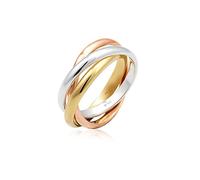 Elli Ring Damen Wickel Basic Tri-Color in 925 Sterling Silber