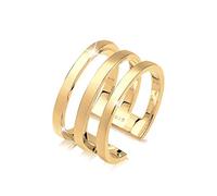 Elli Ring Damen Wickelring Geo in 925 Sterling Silber vergoldet