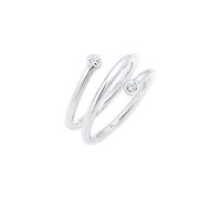 Elli Ring Damen Wickelring Geo mit Kristallen in 925 Sterling Silber