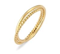Elli Ring - Ring Wickelring Klassik Fein Gedreht 375 Gelbgold - Gr. 52 MM - in Gold - für Damen