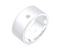 Elli DIAMONDS Ring Damen Basic Modern mit Diamant (0.03 ct.) aus 925 Sterling Silber