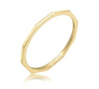 Elli PREMIUM Bandring Geo Basic Minimal Look 375er Gelbgold 58 Damen