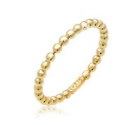 Fingerring ELLI PREMIUM "Basic Bandring Geo Minimal Ball Look 375 Gelbgold" Fingerringe Gr. 52 mm, ohne Stein, Gelbgold 375, 2 mm, goldfarben (gold) Damen (61475445-52) gold