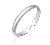 Elli Ringe - Ring Basic Bandring Hochzeit Trauring 585 Weißgold - Gr. 66 MM - in Weiß - für Damen