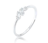 Diamore Diamantring »Verlobung Diamant (0.105 ct) Pavé 925 Silber«